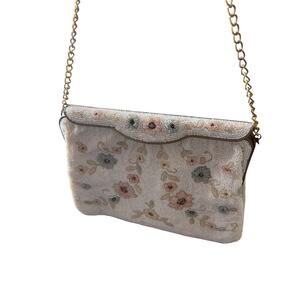 Vintage Freddy Paris Ivory Beaded 50s Designer Handbag Purse Romantic Floral